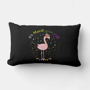 Sein Mardi Gras Yall Funny Mask Flamingo Lover Lendenkissen