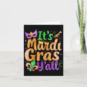 Sein Mardi Gras Yall Mardi Gras Party Maskenkostüm Karte