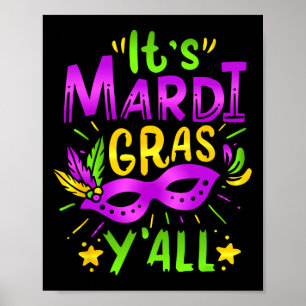 Sein Mardi Gras Yall Mardi Gras Party Maskenkostüm Poster