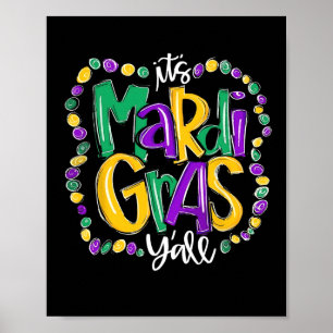 Sein Mardi Gras Yall Mardi Gras Party Maskenkostüm Poster