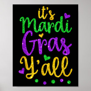 Sein Mardi Gras Yall Mardi Gras Party Maskenkostüm Poster