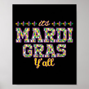 Sein Mardi Gras Yall Mardi Gras Party Maskenkostüm Poster