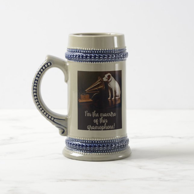 Sein Master-Hunde Humor Bierglas (Links)