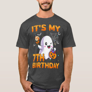 Sein mein 7. Geburtstag Kinder Boo Ghost Pumpkin C T-Shirt