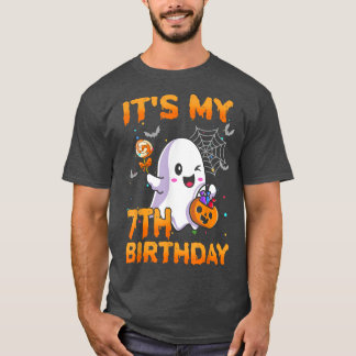 Sein mein 7. Geburtstag Kinder Boo Ghost Pumpkin C T-Shirt