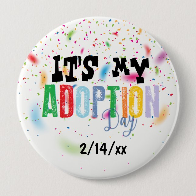 Sein mein Adoptionstag durch ozias Button (Vorderseite)