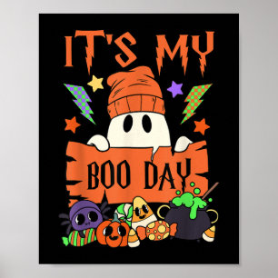 Sein "Mein Boo Day Booday" Kinder Niedlich Ghost B Poster