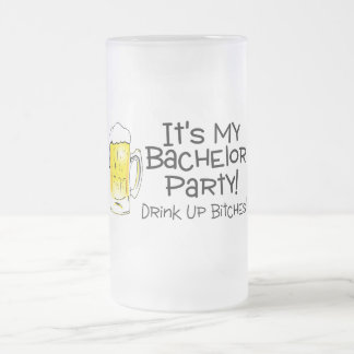 Sein mein Junggeselle-Party-Bier Mattglas Bierglas