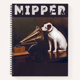 Sein Meister spricht den Hund an Notizbuch