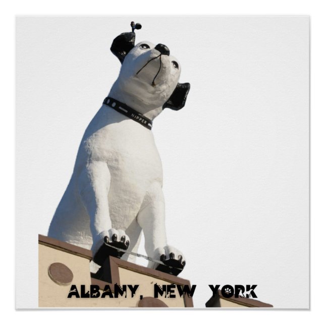 Sein Meister spricht den Hund an Poster (Vorderseite)