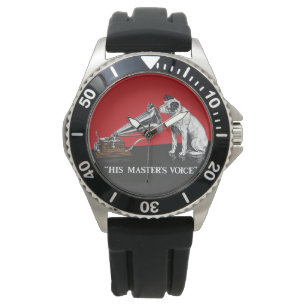 Sein Meister spricht rot und Vintag Armbanduhr