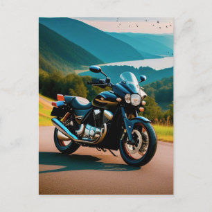 Sein Motorrad Postkarte