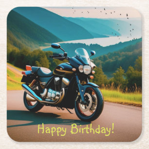 Sein Motorrad Rechteckiger Pappuntersetzer