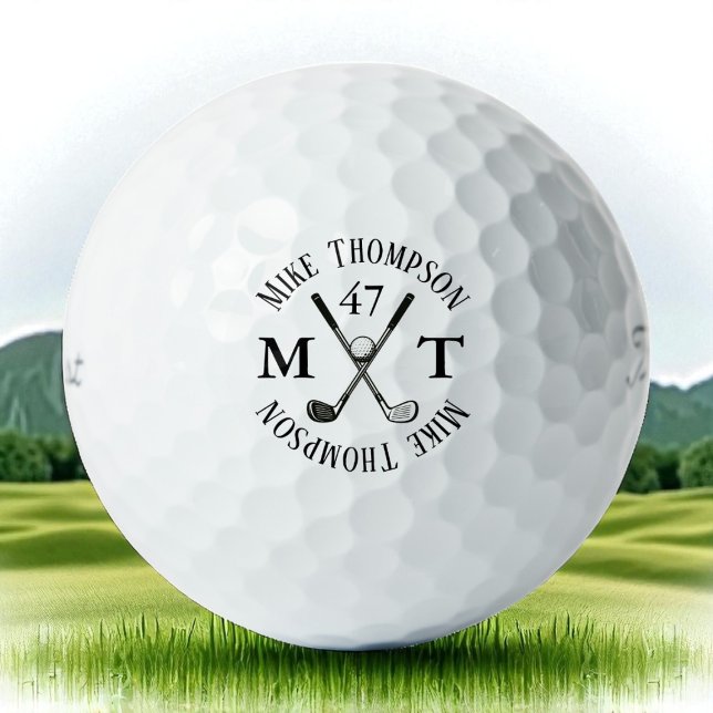Sein Name, Initialen und Alter Golfball (Von Creator hochgeladen)