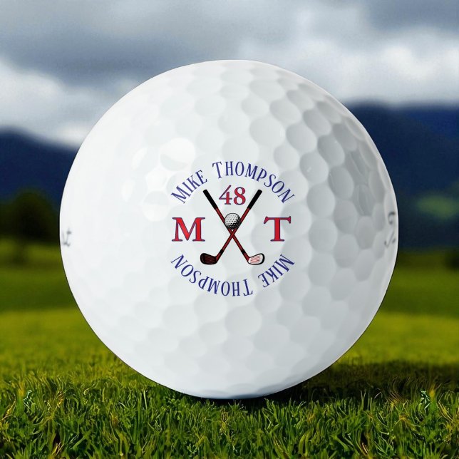 Sein Name, Initialen und Alter - monogrammiert Golfball (Von Creator hochgeladen)