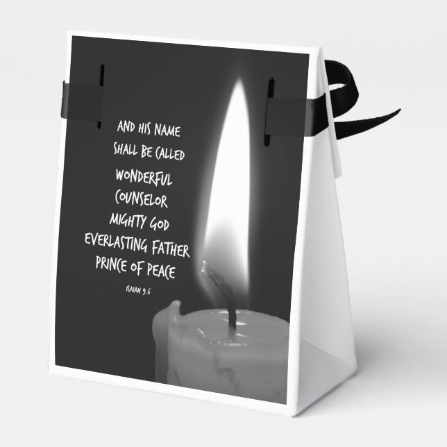 Sein Name wird als wunderbare Bibelverse bezeichne Geschenkschachtel (Rückseite)