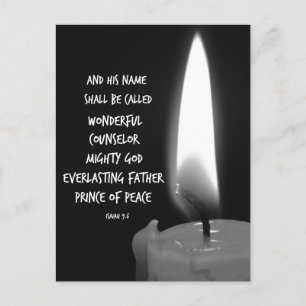 Sein Name wird als wunderbare Bibelverse bezeichne Postkarte