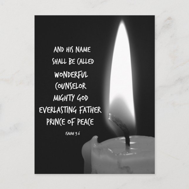 Sein Name wird als wunderbare Bibelverse bezeichne Postkarte (Vorderseite)