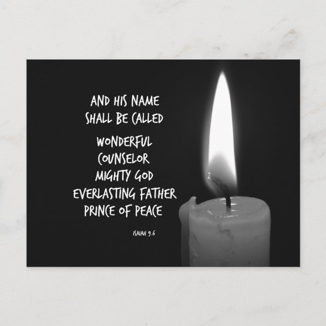 Sein Name wird als wunderbare Bibelverse bezeichne Postkarte (Vorderseite)