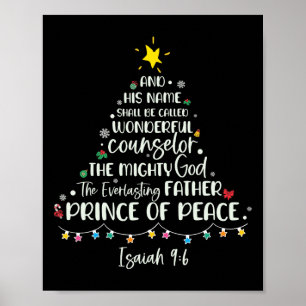 Sein Name wird Isaiah 96 Weihnachtsbaum genannt Poster