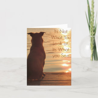 Sein nicht, was Sie leeres Notecard betrachten Karte