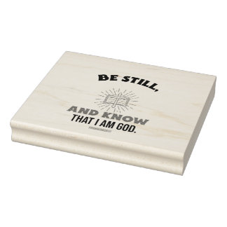 SEIN NOCH UND WEISS, DASS ICH GOTT BIN. GUMMISTEMPEL