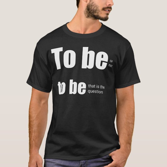 Sein oder nicht sein, Hipster-Junge-Zitat Familie T-Shirt (Vorderseite)