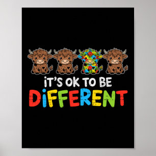 Sein Ok, eine andere Kuh Heifer Autismus Bewusstse Poster