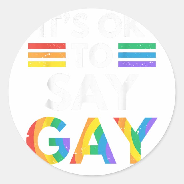 Sein Ok zu sagen, Gay Florida Trans Bleibe Proud L Runder Aufkleber (Vorderseite)