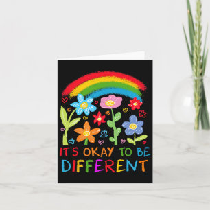 Sein Ok zu sein, anders Autismus Rainbow Boho Neur Karte