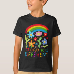Sein Ok zu sein, anders Autismus Rainbow Boho Neur T-Shirt