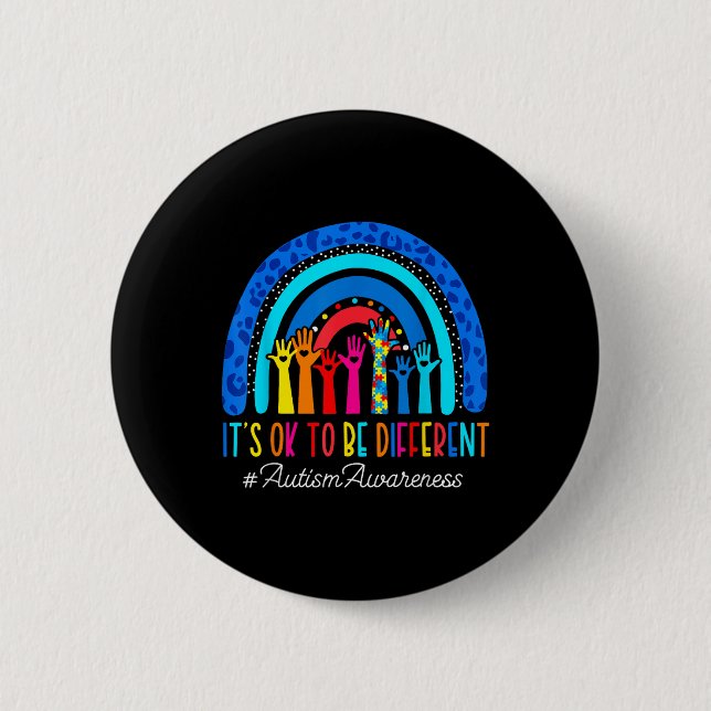 Sein Ok zu sein, ein anderes Autismus Bewusstsein  Button (Vorderseite)
