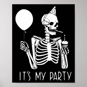 Sein Party Lazy Halloween Kostüm Skeletton Skull Poster