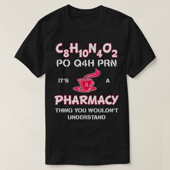 Sein Pharmacy Pharm Tech Koffein T-Shirt (Design vorne)
