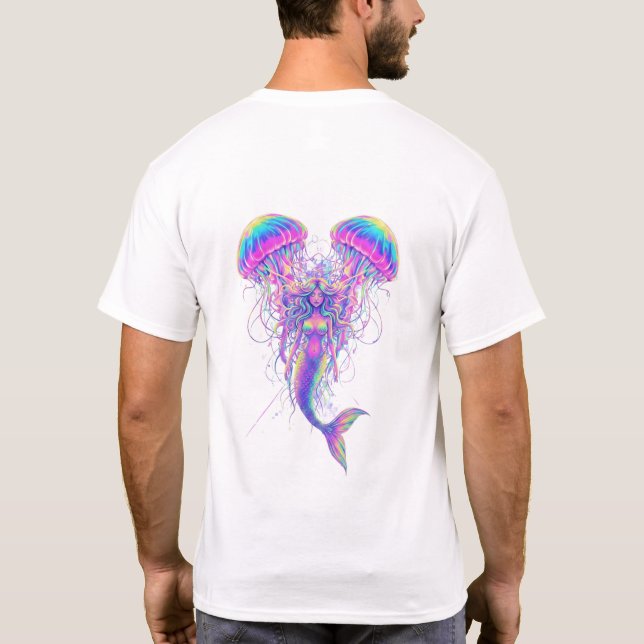 sein Rave-kodiertes T-Shirt (Rückseite)