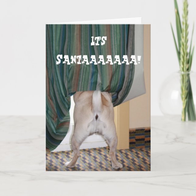 sein Santa! Feiertagskarte (Vorderseite)