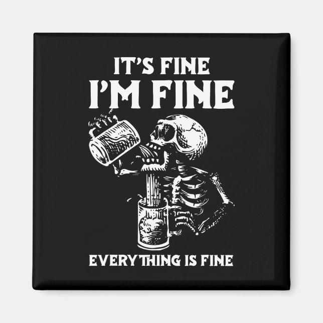 Sein schönes Ich in Fine Everything schönes Hallow Magnet (Vorne)