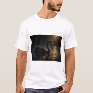 Sein schwarzes Schwan-Männer-T-Shirt T-Shirt