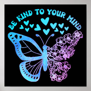 SEIN SIE SICH IHREM MINDESTSCHmetterling, IHRER ge Poster