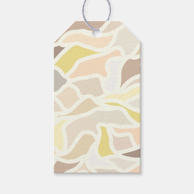 Sein so ivory geometrisches Abstraktes Muster Geschenkanhänger (Vorderseite)