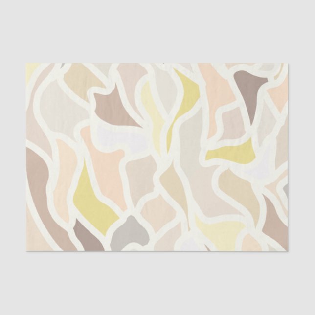 Sein so ivory geometrisches Abstraktes Muster Seidenpapier (Vorderseite)