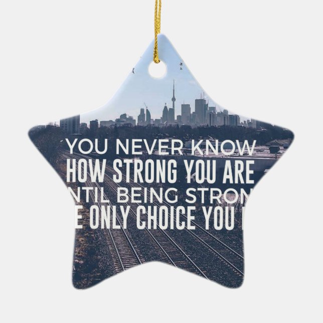 Sein stark ist die einzige Wahl Keramikornament (Vorne)