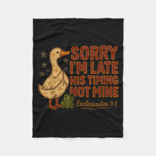 Sein Timing Nicht Meins Enten-Frosch-Verse Funny F Fleecedecke