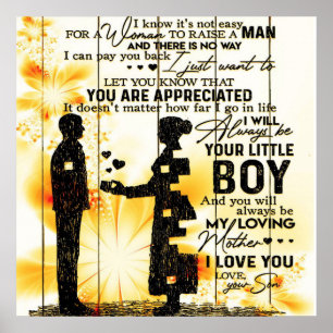 Sein To My Mom Letter, Family Gift, Poster