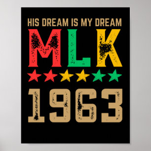 Sein Traum ist mein Traum Mlk 1963 Schwarzgeschich Poster
