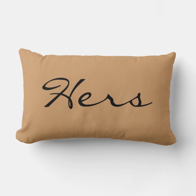 Sein u. ihrs Pillows "ihrs " Lendenkissen (Vorderseite)