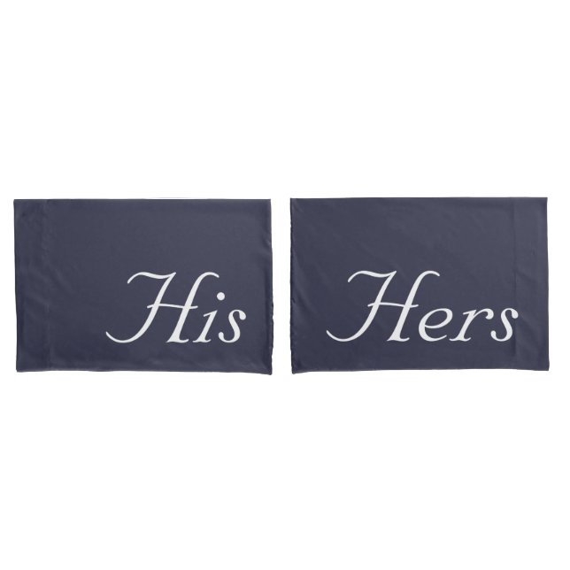 SEIN UND HIER TYPOGRAFISCHES PAIR VON PILLOWCASES KISSENBEZUG (Vorderseite-Set)