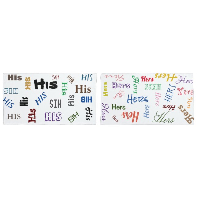 Sein und ihrs Kissenbezug (Vorderseite-Set)