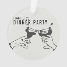 Sein und Schwarzer Retro Illustration Abendessen P