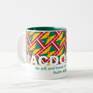 SEIN UND WISSEN   PERSONALISIERT   GRENADA FLAG ZWEIFARBIGE TASSE